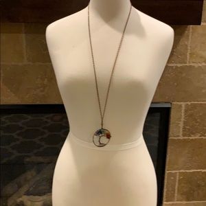 Long Family Tree statement necklace